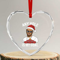 Funny Christmas Diddy Heart Crystal Glass Ornament Any Hole is My Goal - Wonder Print Shop