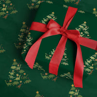Funny Christmas Dinosaur Wrapping Paper Roll Dino Xmas Tree Rex Paleontologist - Wonder Print Shop