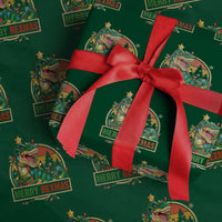 Funny Christmas Dinosaur Wrapping Paper Roll Merry Rexmas Dino Xmas Tree - Wonder Print Shop