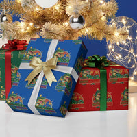 Funny Christmas Dinosaur Wrapping Paper Roll Merry Rexmas Dino Xmas Tree - Wonder Print Shop