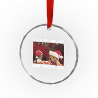 Funny Christmas Dog And Cat Crystal Glass Ornament It's Ok They Will Just Think Santa Ate Them TS11