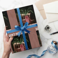 Funny Christmas Dont Put Lights On A Palm Tree Wrapping Paper Roll Xmas Lights Palm Tree Meme - Wonder Print Shop