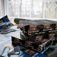 Funny Christmas Dont Put Lights On A Palm Tree Wrapping Paper Roll Xmas Lights Palm Tree Meme - Wonder Print Shop
