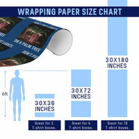 Funny Christmas Dont Put Lights On A Palm Tree Wrapping Paper Roll Xmas Lights Palm Tree Meme - Wonder Print Shop
