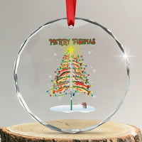 Funny Christmas Fishing Crystal Glass Ornament Merry Fishmas Fish Xmas Tree Star TS11