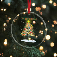 Funny Christmas Fishing Crystal Glass Ornament Merry Fishmas Fish Xmas Tree Star - Wonder Print Shop