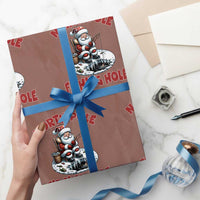 Funny Christmas Fishing Wrapping Paper Roll North Pole Fishing Hole Cute Santa - Wonder Print Shop