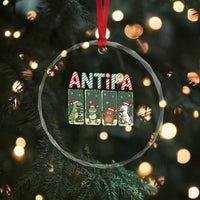 Funny Christmas Frogtifa Crystal Glass Ornament Portland Resist Frog Protest TS12
