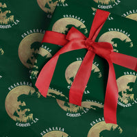 Funny Christmas Godzilla Wrapping Paper Roll Falalala Godzil La Santa Reindeers Xmas Japanese Monster - Wonder Print Shop