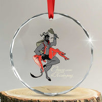 Funny Christmas Gruss Vom Krampus Crystal Glass Ornament TS09