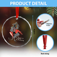 Funny Christmas Gruss Vom Krampus Crystal Glass Ornament TS09