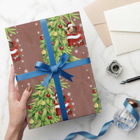 Funny Christmas Guinea In Green Hand Naughty Wrapping Paper Roll Cute Pet Lover Gift - Wonder Print Shop