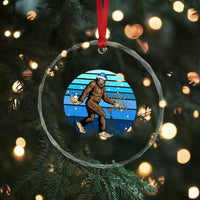 Funny Christmas Hanukkah Bigfoot Lover Crystal Glass Ornament Jewish Holiday Gift TS12