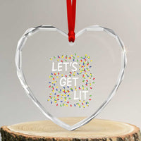 Funny Christmas Heart Crystal Glass Ornament Let's Get Lit Led Lights Xmas - Wonder Print Shop