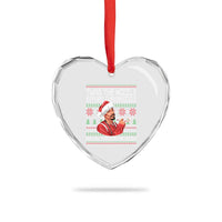 Funny Christmas Hip Hop Rap Gang Heart Crystal Glass Ornament Twas The Nizzle Before Chrismizzle And All Through The Hizzle - Wonder Print Shop