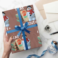 Funny Christmas I Eat Cement Wrapping Paper Roll Snowman Snow Cement Oddly Specific Dank Meme - Wonder Print Shop