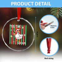 Funny Christmas In July Goose Crystal Glass Ornament Tis The Sea Sun