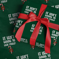 Funny Christmas It Isn't Going To Lick Itself Wrapping Paper Roll Xmas Adult Humor Couple Matching - Wonder Print Shop