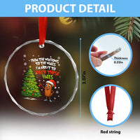 Funny Christmas Italian Brainrot Crystal Glass Ornament Funny Memes From The Windows to the Walls I'm About To TS10