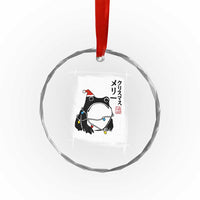 Funny Christmas Japanese Crystal Glass Ornament Santa Frog Ukiyoe Art TS11