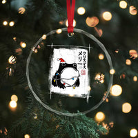 Funny Christmas Japanese Crystal Glass Ornament Santa Frog Ukiyoe Art - Wonder Print Shop