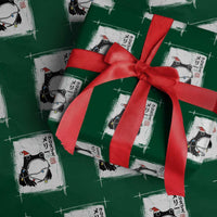 Funny Christmas Japanese Wrapping Paper Roll Santa Frog Ukiyoe Art - Wonder Print Shop