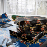Funny Christmas Lacrosse Wrapping Paper Roll Merry Laxmas Santa Lax Player - Wonder Print Shop