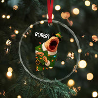 Funny Christmas Marcus The Worm Robert Xmas Elf Crystal Glass Ornament - Wonder Print Shop