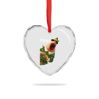 Funny Christmas Marcus The Worm Robert Xmas Elf Heart Crystal Glass Ornament - Wonder Print Shop