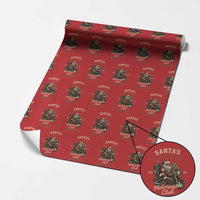 Funny Christmas Motorcycle Biker Wrapping Paper Roll Santas Sleighers Motorcycle Club Decking The Halls - Wonder Print Shop
