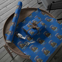 Funny Christmas Motorcycle Biker Wrapping Paper Roll Santas Sleighers Motorcycle Club Decking The Halls - Wonder Print Shop