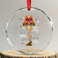 Funny Christmas Movie Crystal Glass Ornament It Is A Major Award Fragile Italian Leg Lamp - Wonder Print Shop