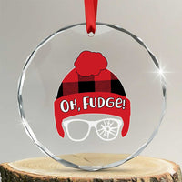 Funny Christmas Movie Crystal Glass Ornament Oh Fudge Buffalo Plaid Printed Graphic Beanie Cap TS11