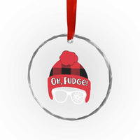 Funny Christmas Movie Crystal Glass Ornament Oh Fudge Buffalo Plaid Printed Graphic Beanie Cap TS11