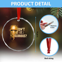 Funny Christmas Movie Leg Lamp Crystal Glass Ornament Isnt It Glorious - Wonder Print Shop