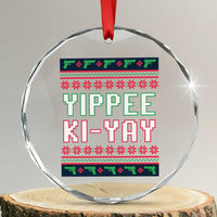 Funny Christmas Nakatomi Plaza Yipee Ki-Yay Crystal Glass Ornament TS09