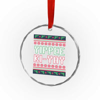 Funny Christmas Nakatomi Plaza Yipee Ki-Yay Crystal Glass Ornament TS09