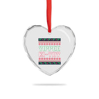 Funny Christmas Nakatomi Plaza Yipee Ki-Yay Heart Crystal Glass Ornament - Wonder Print Shop