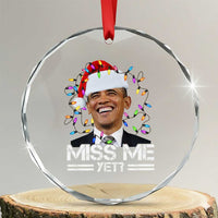 Funny Christmas Obama Crystal Glass Ornament Funny Santa Xmas Light - Wonder Print Shop