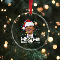 Funny Christmas Obama Crystal Glass Ornament Funny Santa Xmas Light - Wonder Print Shop