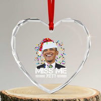 Funny Christmas Obama Heart Crystal Glass Ornament Funny Santa Xmas Light - Wonder Print Shop