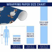 Funny Christmas Offensive Rude Duck Wrapping Paper Roll I Dont Give A Duck Middle Finger Xmas - Wonder Print Shop