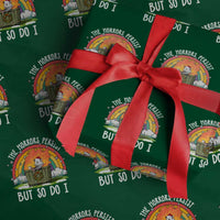 Funny Christmas Opossum Wrapping Paper Roll The Horrors Persist But So Do I Dumpster Fire Rainbow - Wonder Print Shop