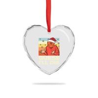 Funny Christmas Rpg Gamer Heart Crystal Glass Ornament Guess l Will Die Retro Dice Santa Hat - Wonder Print Shop