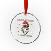 Funny Christmas Santa Doctor Medical Crystal Glass Ornament I See You When You're Sleeping I Know When You're Awake - Wonder Print Shop