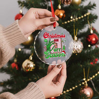 Funny Christmas Season Crystal Glass Ornament Switch Red And Green Skeleton Hand - Wonder Print Shop
