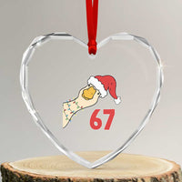 Funny Christmas Silly Goose 67 Meme Festive Holiday Heart Crystal Glass Ornament - Wonder Print Shop