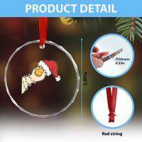 Funny Christmas Silly Goose Festive Holiday Crystal Glass Ornament - Wonder Print Shop