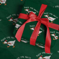 Funny Christmas Silly Goose Wrapping Paper Roll Funny Duck the Halls - Wonder Print Shop