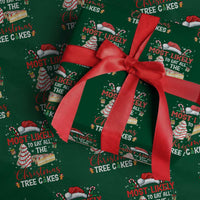 Funny Christmas Squad Wrapping Paper Roll Most Likely To Eat All The Christmas Tree Cakes - Wonder Print Shop